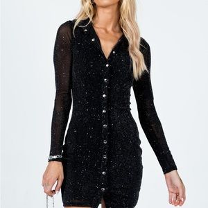Princess Polly Black Mini Dress